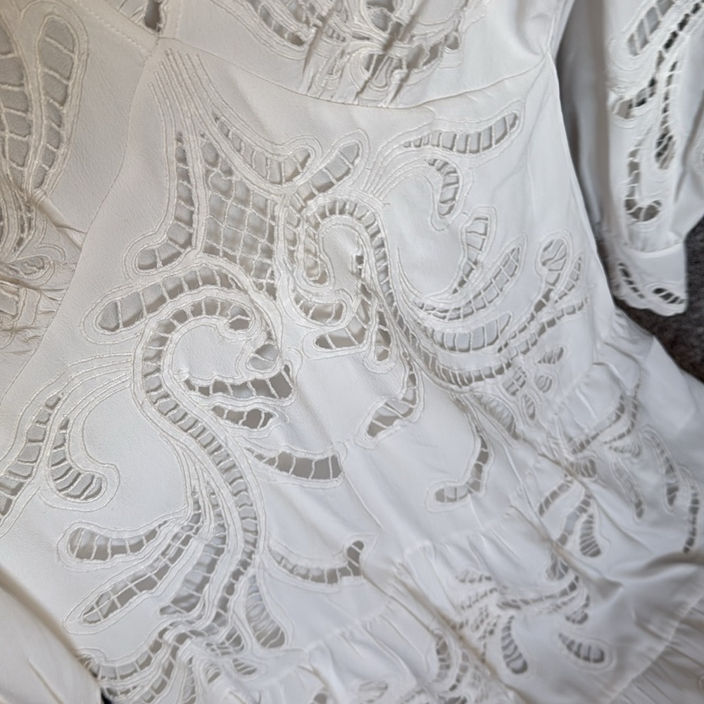 Nasty Gal White Lace Long Sleeve Wedding / Photo Dress - Picture 4 of 12